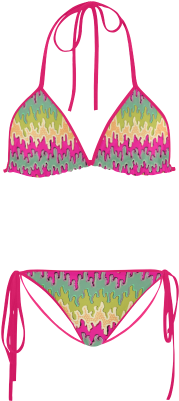 Paint Drips Custom Bikini Swimsuit - Chicken Bikini (500x500), Png Download