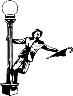 Cantando Bajo La Lluvia Silueta (430x323), Png Download