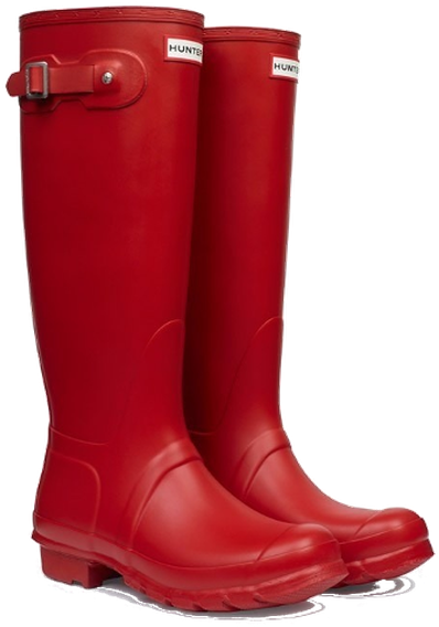 Botas De Lluvia Rojas - Botas Hunter Mercado Libre (450x612), Png Download