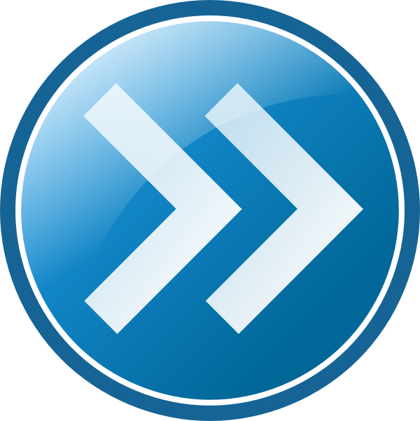 Arrow Right Clip Art At Clker Com - Forward Arrow Blue Png (600x601), Png Download