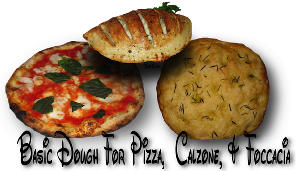 All Purpose Recipe For Most Italian Breads - Pizza Calzone (600x355), Png Download