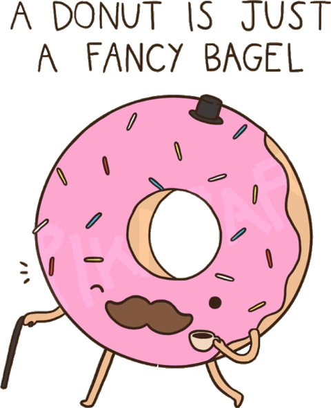 Bagel Cute (480x591), Png Download