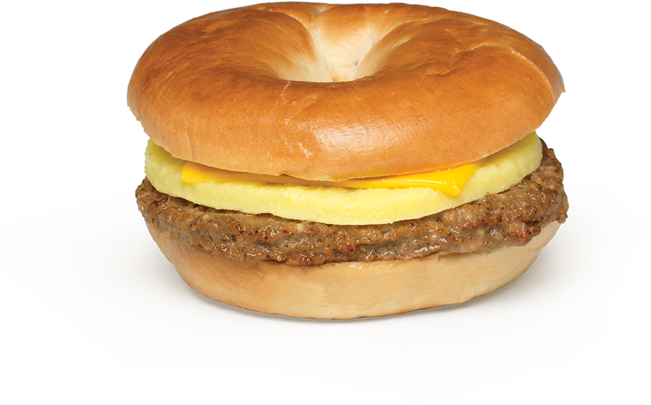 Sausage, Egg & Cheese Bagel - Cheeseburger (1000x779), Png Download