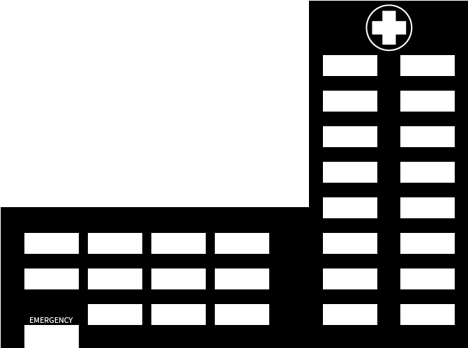 Hospital Icon - Health (804x630), Png Download