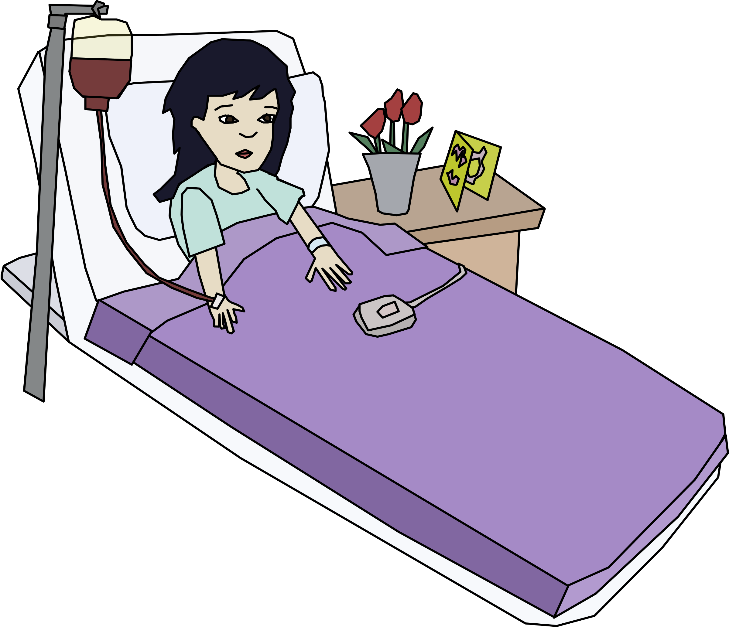 This Free Icons Png Design Of Girl In The Hospital (2400x2065), Png Download