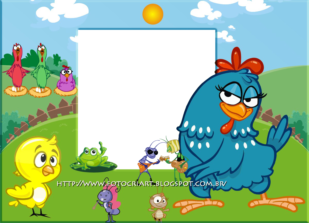 Foto Molduras Para Facebook - Galinha Pintadinha Cdr (1200x867), Png Download