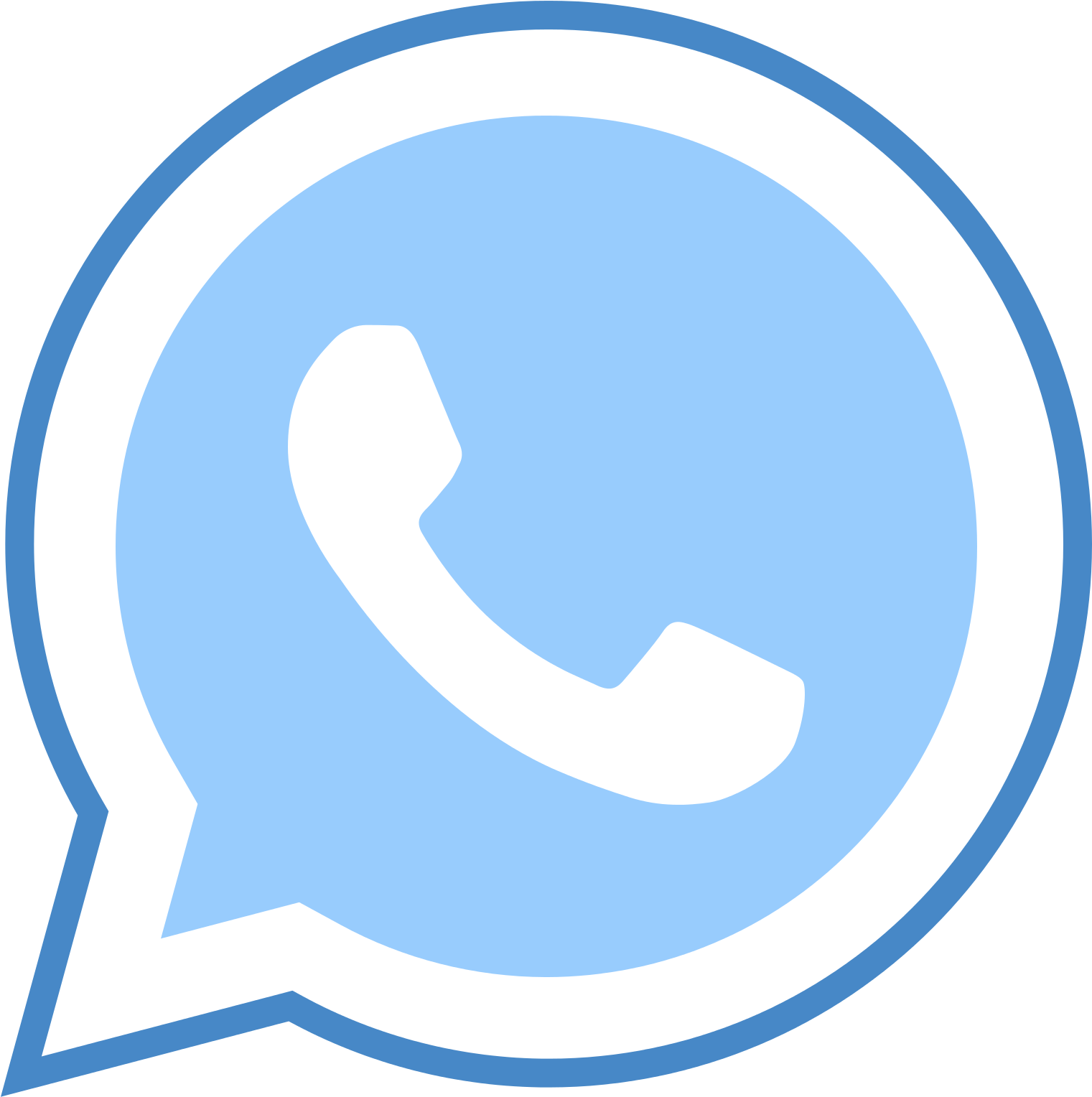 Download Whatsapp Icon - Whatsapp Logo Png Blue PNG Image with No Background  