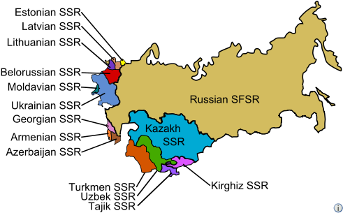 Soviet Union 15 Countries (500x309), Png Download
