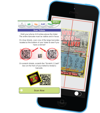 Ticket Scanning Game Information Retailer Locator Winner - Iphone (362x412), Png Download