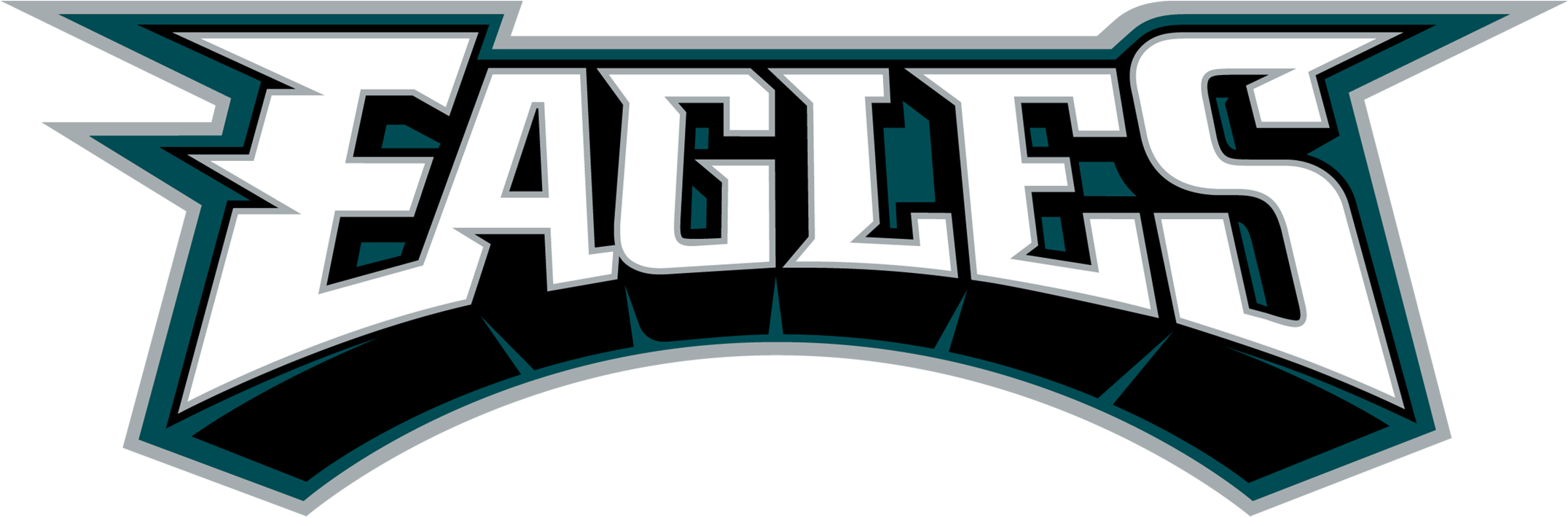 Philadelphia Eagles Logo Font - Philadelphia Eagles Logo (2400x990), Png Download