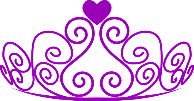 Pink Princess Crown Png Svg Library Library - Tiara Clipart (649x340), Png Download