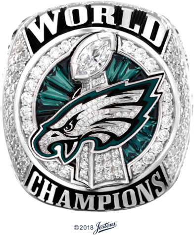 Cast In 10-karat White Gold, The Philadelphia Eagles - Official Eagles Super Bowl Ring (415x496), Png Download