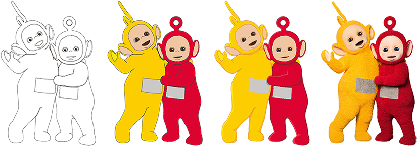 Teletubbies - Amscan International 9901204 Teletubbies Swirl Decoration (850x311), Png Download
