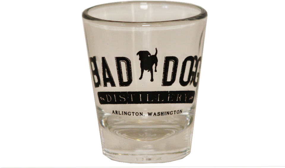 Bad Dog Shot Glass (1000x707), Png Download