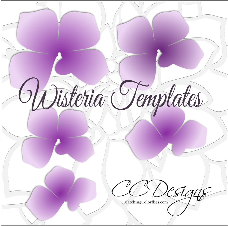 Hanging Paper Wisteria Flower Templates - Paper (1000x1075), Png Download