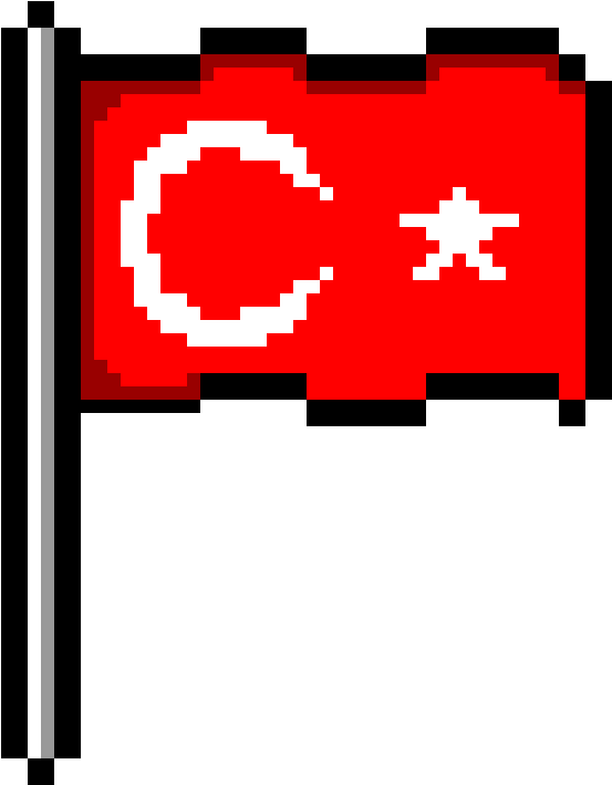 Turkey Flag - Flashlight Pixel Art (1200x1200), Png Download