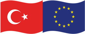 Eu And The Republic Of Turkey - Europe Turkey Flag Png (354x354), Png Download