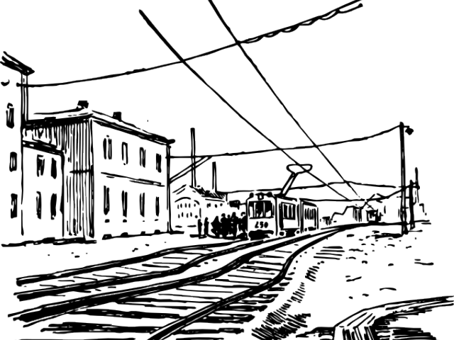 Railroad Clipart Train Scene - Train (640x480), Png Download