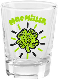 Mac Miller Shamrock Shot Glass - Mac Miller (500x500), Png Download