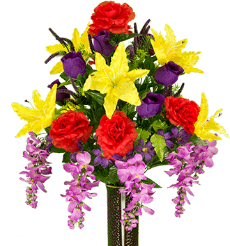 Lg 1758 Yellow Lily, Orchid, Wisteria - Flower (353x353), Png Download