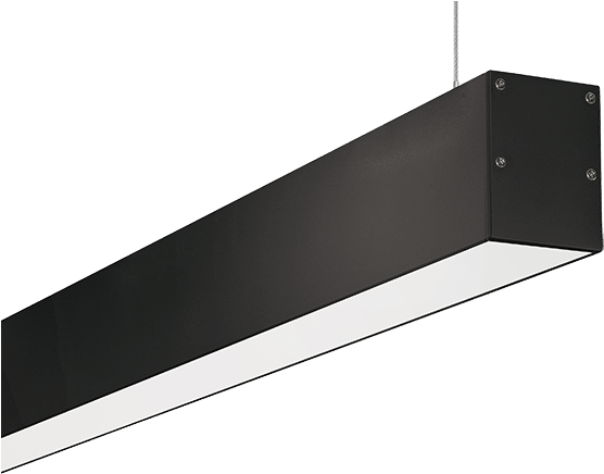 Led Pendant Light Surprising Seamless Linear Office - Linear Lighting Pendant Black (571x562), Png Download