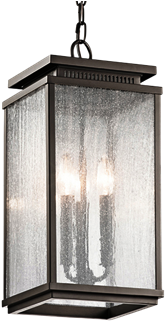 49387oz 1 - Kichler Manningham Outdoor Hanging Lantern 49387 In (346x347), Png Download