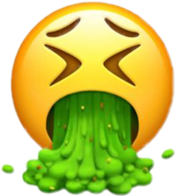 Barf Vomit Puke Sick Emojisick Emoji Barfemoji Emojifac - Vomit Emoji Transparent Background (581x651), Png Download