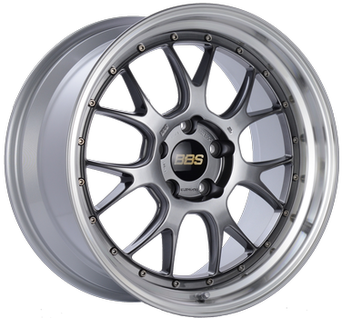 Diamond Black Painted Center, Diamond-cut Rim, Clear - Bbs Lm R 18 (376x350), Png Download
