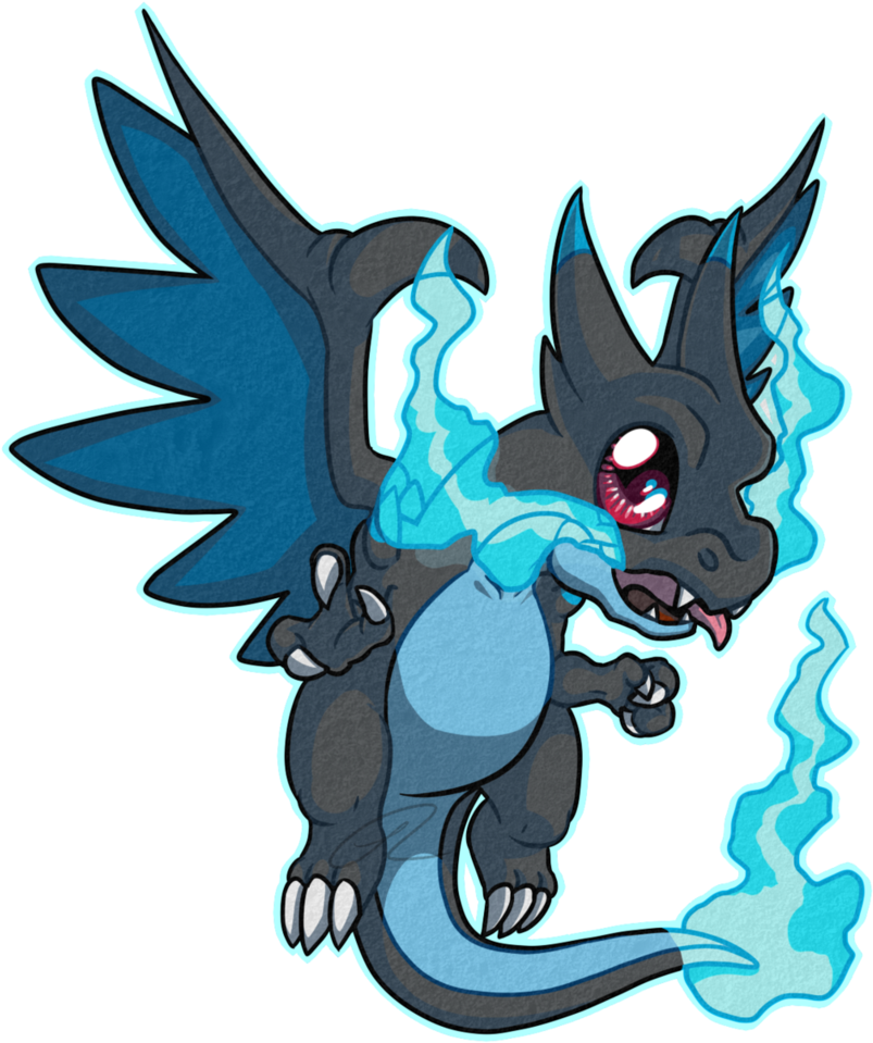 Chibi Mega Charizard X By Dragonitesenpai - Chibi Mega Charizard X (816x979), Png Download