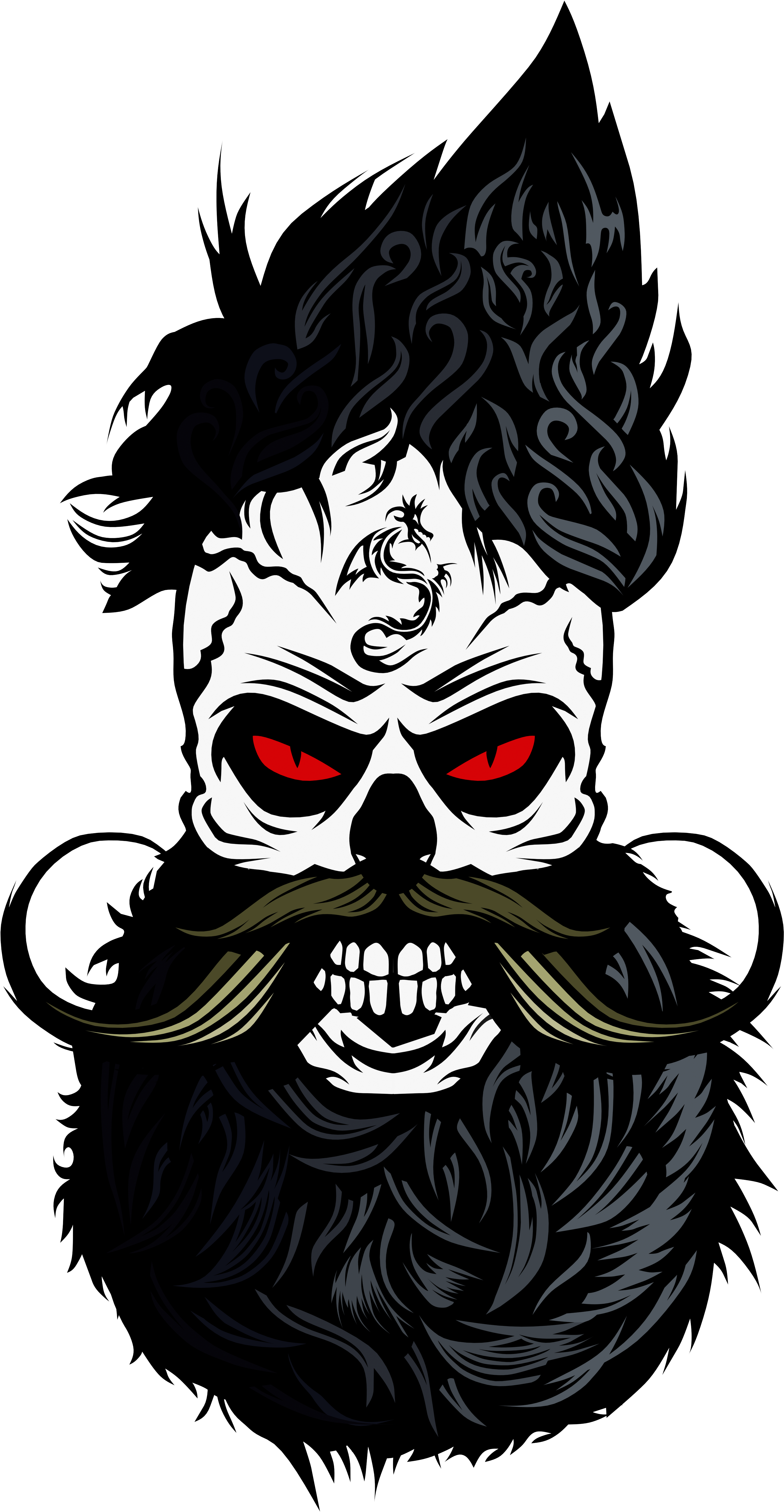 Pinhead Drawing Skull - Crane Mort Fond Transparent (3102x5709), Png Download
