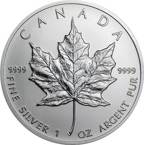 Monster Box Silver Maple Leaf Coin - Canada 1 Oz Silver Maple Leaf (500x504), Png Download