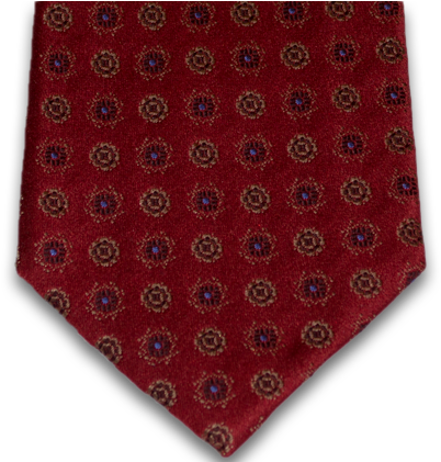 Red Satin Silk With Gold And Blue Floral Pattern - Satin (420x420), Png Download