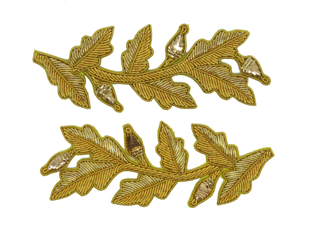 Repeat Pattern Oak Leaf Gold - Embroidery (1200x799), Png Download