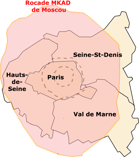 Moscou Comparaison Avec Paris - Paris (649x725), Png Download