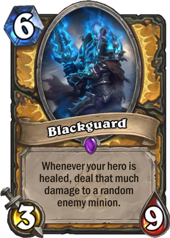 Blackguard Is A 6 Mana Cost Epic Paladin Minion Card - Hearthstone Knights Of The Frozen Throne Cards (567x811), Png Download