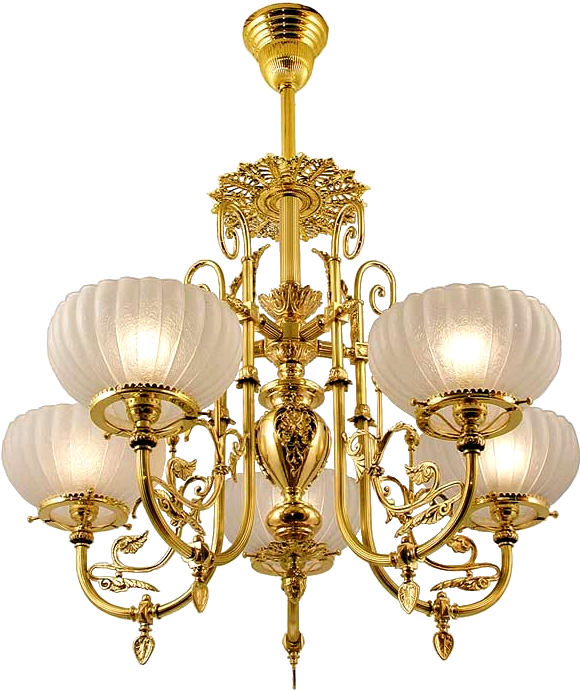 Victorian And Rococo Chandeliers And Ceiling Lights - Fancy Light Png (588x700), Png Download