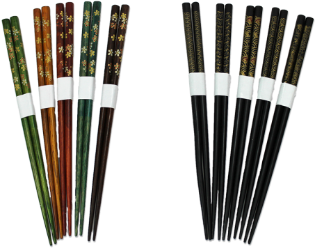 Proctor Silex 10 Bamboo Chopsticks Assorted Designs (700x467), Png Download