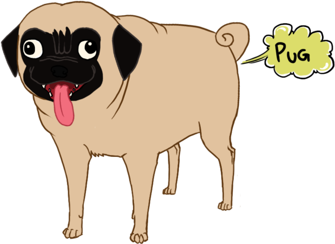 Pug Fart By Inuibuki On Deviantart - Pugs Fart (900x737), Png Download