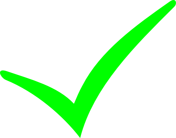 Download Transparent X Green Check Mark - V Tick Png PNG Image with No  Background 