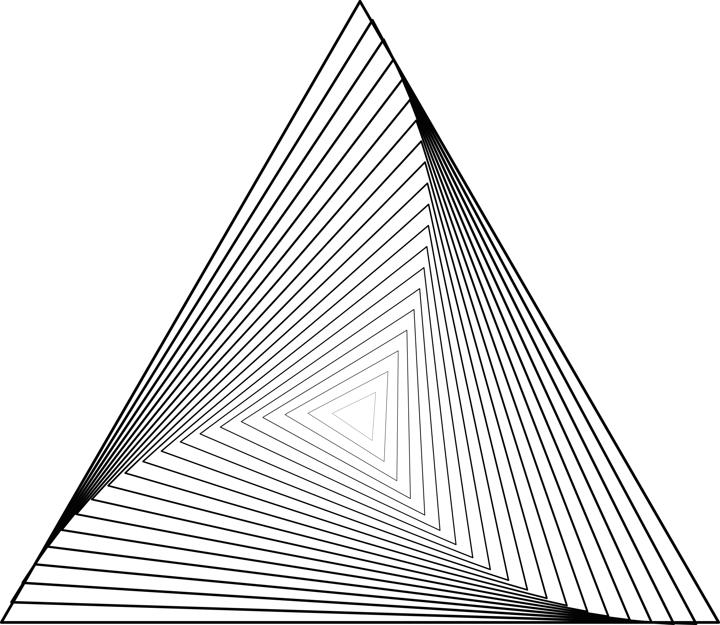 Triangle - Ilusion Optica De Triangulos (2400x2084), Png Download