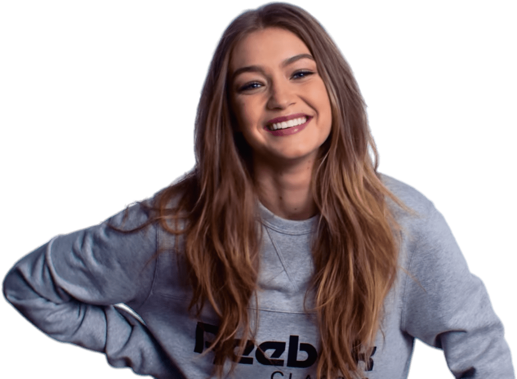 Celebrities - Gigi Hadid White Background (1180x771), Png Download