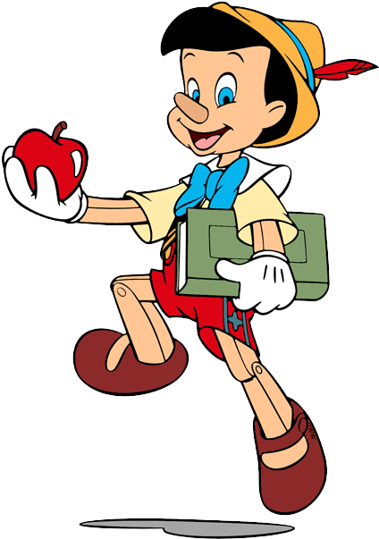 Disney Characters Pinocchio (428x609), Png Download