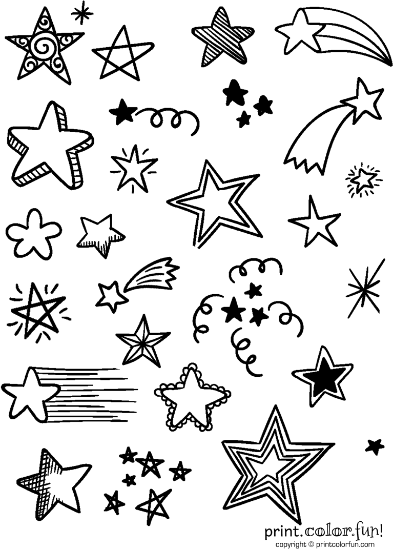 Lots Of Stars - Sketchy Stars Vector (800x1100), Png Download