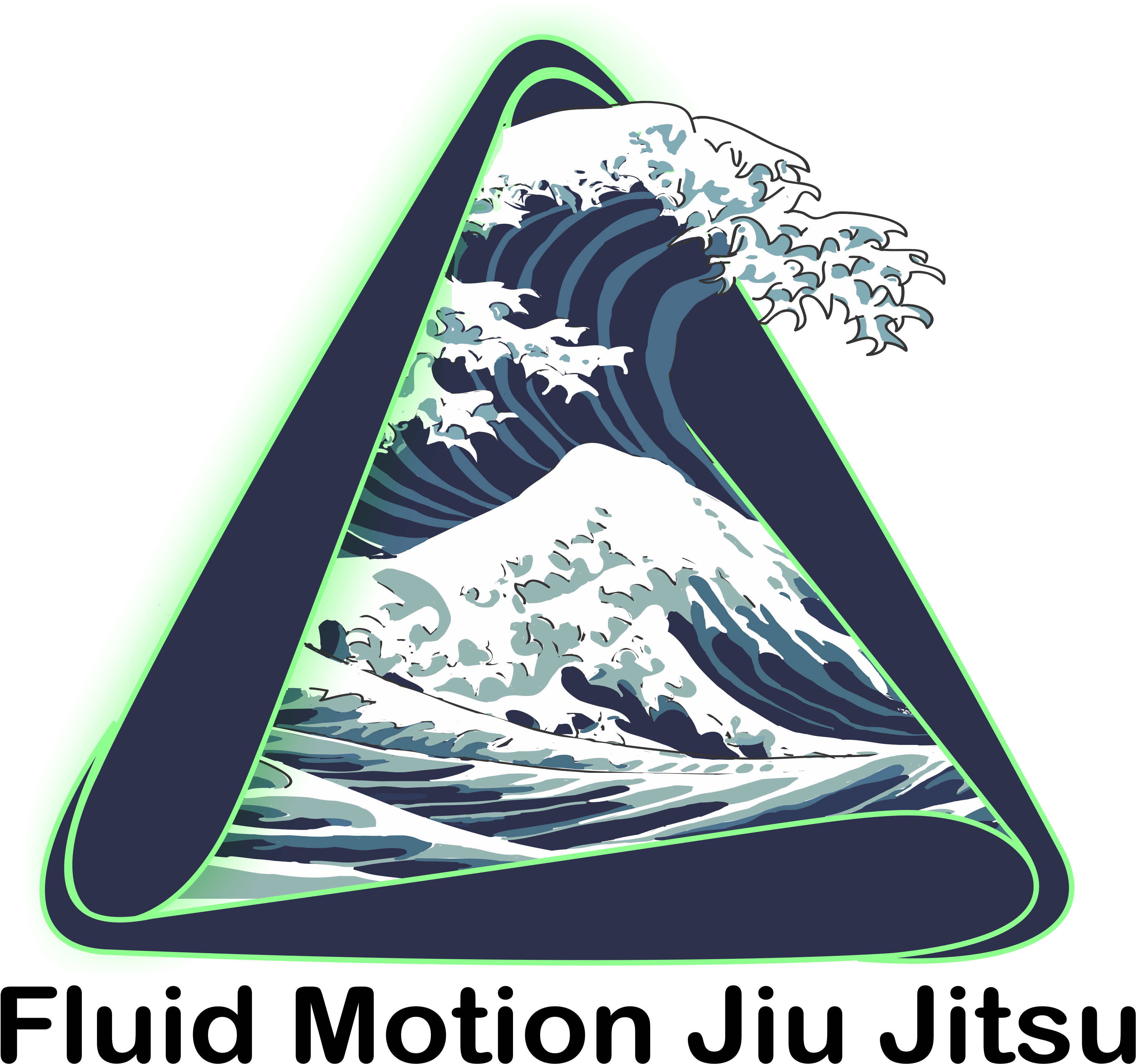 Fluid Motion - Triangle Jiu Jitsu Logo (3456x3249), Png Download