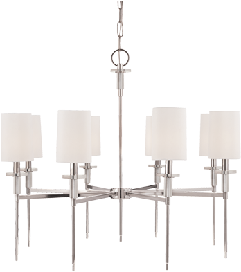 Amherst Chandelier - Hudson Valley Lighting 8518 Eight Light Up Lighting (400x400), Png Download