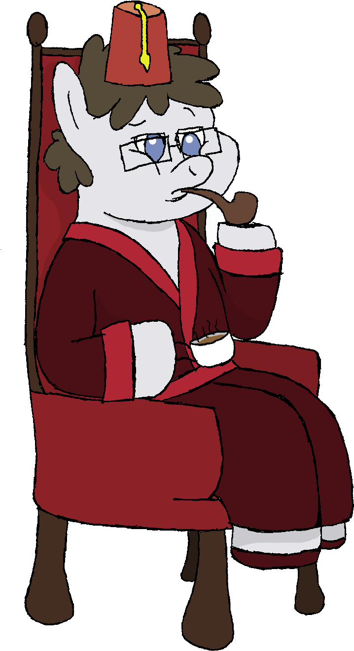 Spinnicus, Class, Fez, Glasses, Hat, Pipe, Safe, Truffle - Cartoon (954x1431), Png Download