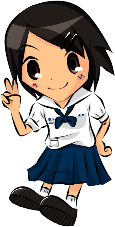 String Light Png - Thai Student Uniform Cartoon (432x792), Png Download