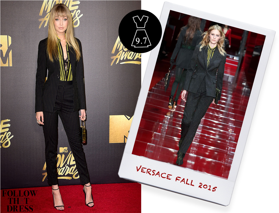 This Looks More Like Tom Ford On Gigi Than It Did On - Gigi Hadid Office Wear (1168x880), Png Download