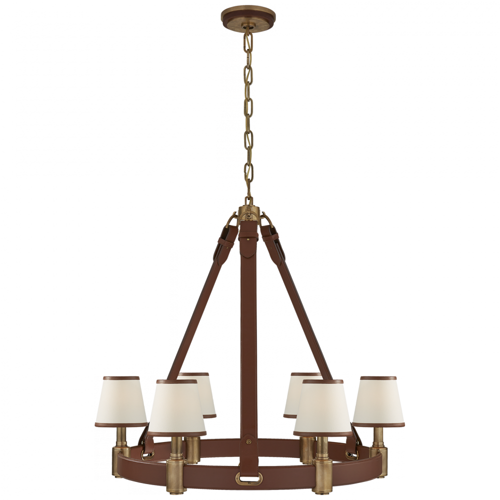 Riley Medium Ring Chandelier In Natural Brass An - Riley Chandelier (1000x1000), Png Download