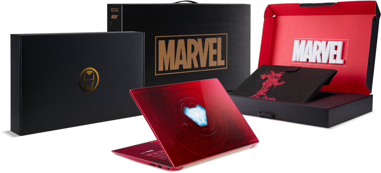 Acer Infinity War Notebook Swift 3 Iron Man Edition - Acer Swift 3 Ironman (1374x921), Png Download